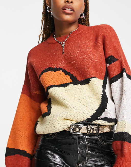 Reclaimed Vintage Inspired scenic knit sweater ASOS