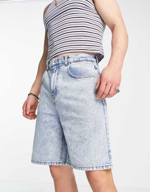 Reclaimed Vintage Inspired - Short en jean baggy style années 90 - Délavage effet vieilli
