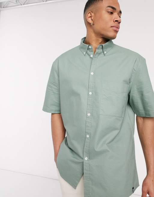 green short sleeve dress shirts