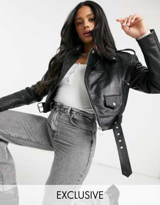 reclaimed vintage leather biker jacket