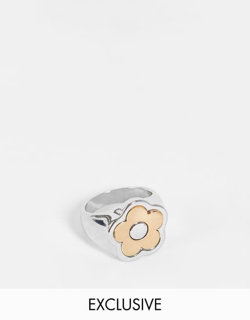 Metal cheap flower ring