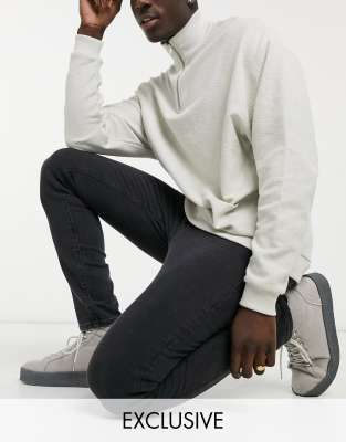 reclaimed vintage inspired classic fit jeans in ecru