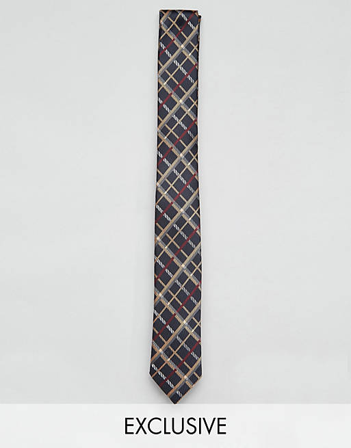 Reclaimed Vintage Inspired Skinny Tie In Check | ASOS