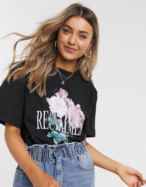 Reclaimed Vintage inspired - Sort t-shirt med logoprint, 4 af 4