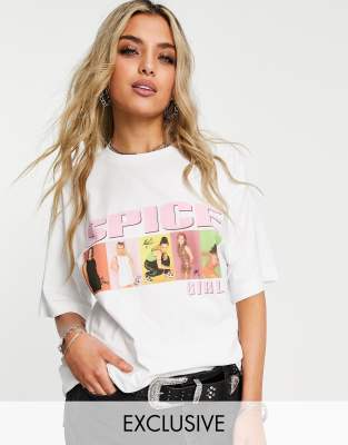 Reclaimed Vintage Inspired Spice Girls Licensed T-shirt In White | ModeSens