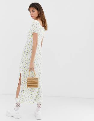 asos white dress with flowers