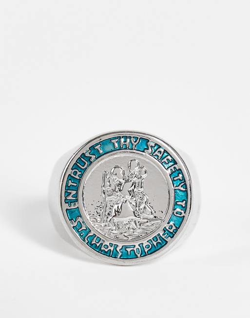 Vintage enamel st christopher outlet