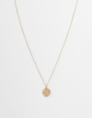 Reclaimed Vintage inspired St Christopher necklace in gold exclusive at ASOS