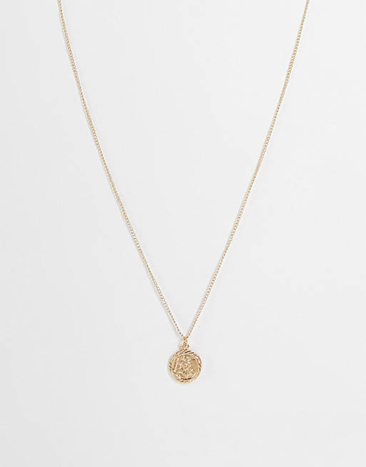 Reclaimed Vintage inspired St Christopher necklace in gold exclusive at ASOS