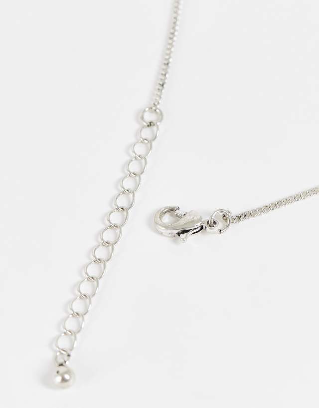 Reclaimed Vintage Inspired St Christopher pendant necklace in burnished silver 1