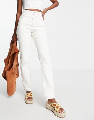 Reclaimed Vintage inspired straight leg jean in white - ASOS Price Checker