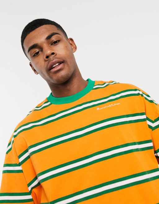 Orange and green t shirt sales