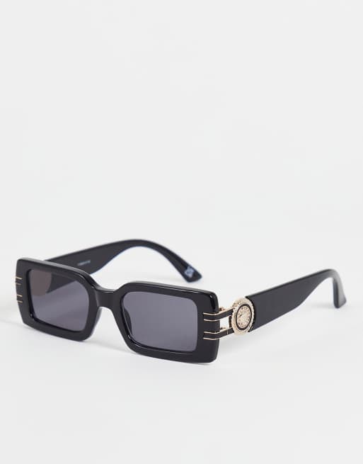 Reclaimed Vintage Inspired Sunglasses 90s Square Sunglasses In Black Asos 