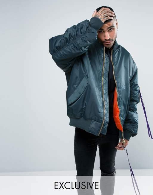 Reclaimed Vintage Inspired Super iOversized Bomber Jacketi Reclaimed Vintage Inspired Super iOversized Bomber Jacketi