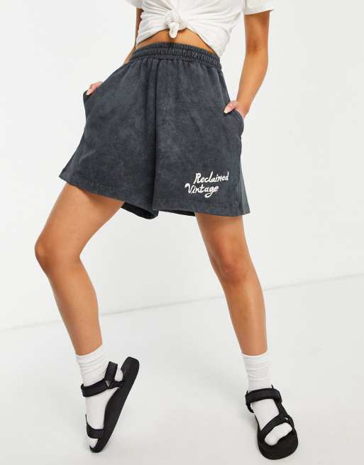 Reclaimed Vintage Inspired Sweat Shorts In Charcoal Asos