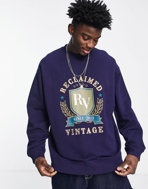 Reclaimed Vintage Inspired - Sweat unisexe oversize avec broderie ...