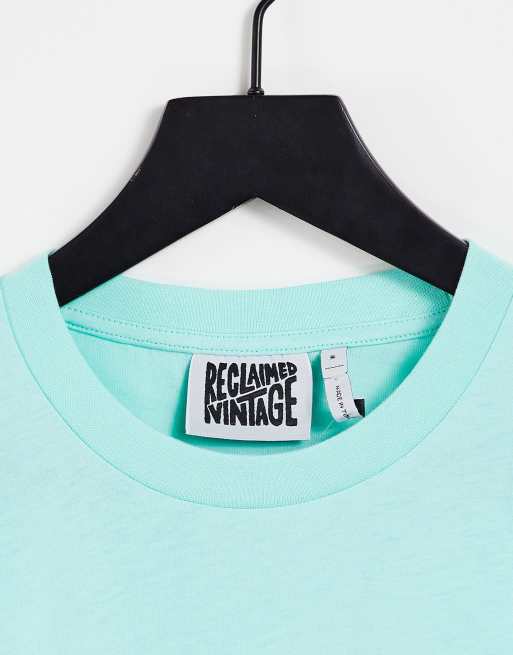 Reclaimed Vintage Inspired t-shirt in blue with front scenic print, 3 of 4