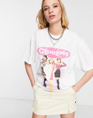 Reclaimed Vintage Inspired – T-Shirt in Weiß mit lizenziertem <em>Clueless</em>-Print