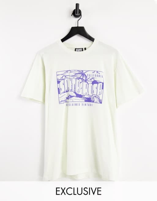 Reclaimed Vintage Inspired – T-Shirt mit „Santa Rosa“-Print in Ecru 