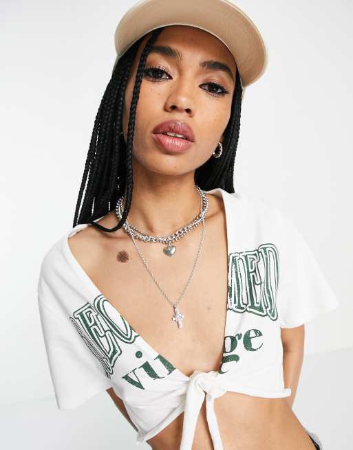 T shirt noué devant best sale