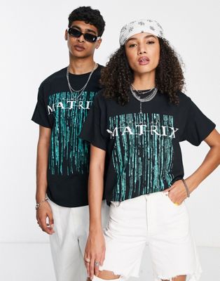 T-shirts et débardeurs Reclaimed Vintage Inspired - T-shirt unisexe à motif Matrix sous licence