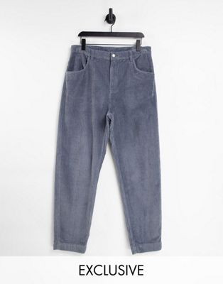 Reclaimed Vintage inspired The 83' unisex relaxed jean in grey cord
