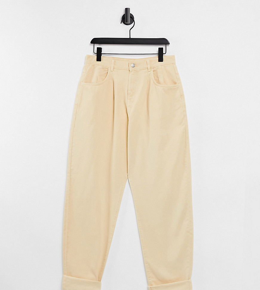 Reclaimed Vintage inspired The '83 unisex relaxed jean in pale yellow