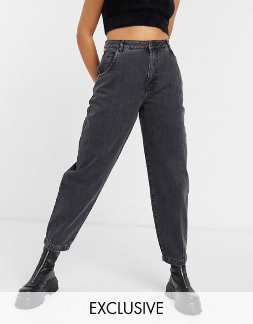 Reclaimed Vintage inspired the 84' balloon leg jean in washed black | ASOS