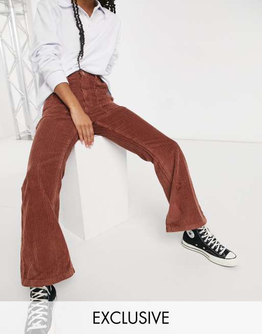 Reclaimed Vintage inspired The '87 flared jean in rust cord