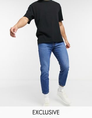 Reclaimed Vintage Inspired - The '89 - Tapered jeans i indigo-vask - MBLUE