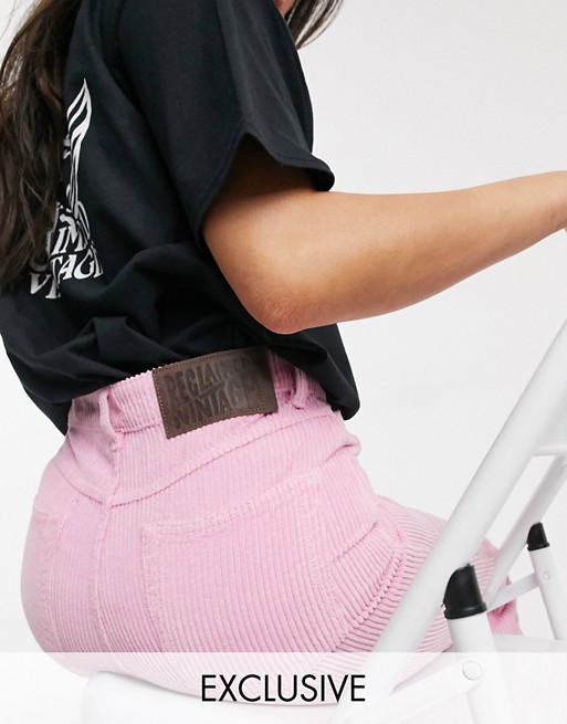 Reclaimed Vintage inspired The '91 mom cord jean in pink