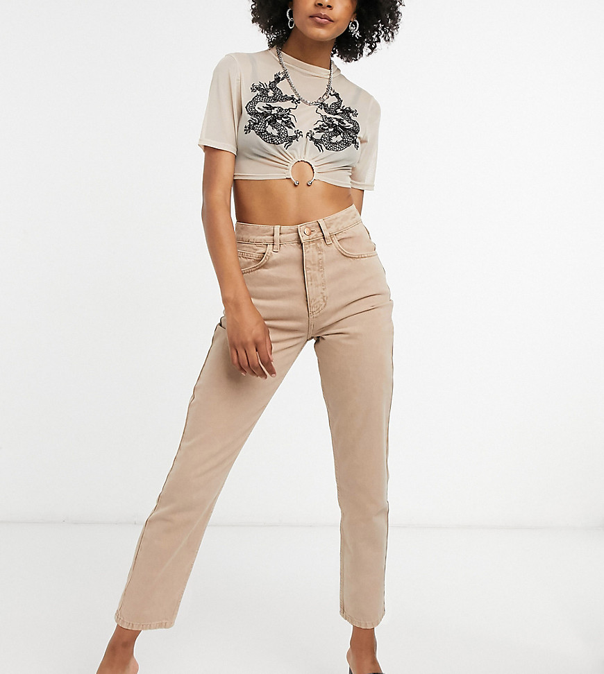 Reclaimed Vintage inspired the 91’ mom jean in sand-Neutral