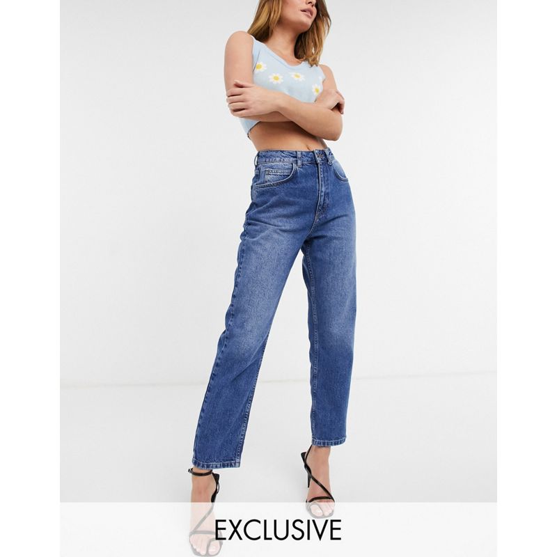 Reclaimed Vintage Inspired - The '91 - Mom jeans lavaggio blu medio