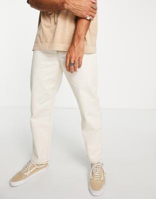 reclaimed vintage inspired classic fit jeans in ecru