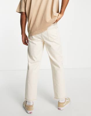 reclaimed vintage inspired classic fit jeans in ecru