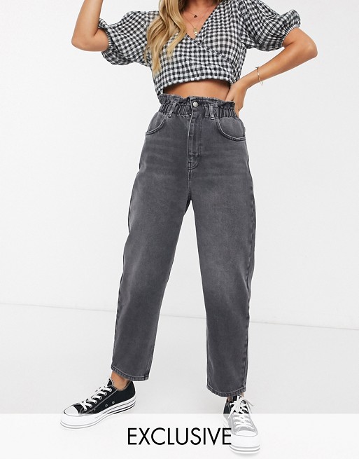 Reclaimed Vintage inspired The '96 mom jean with gathered high waist