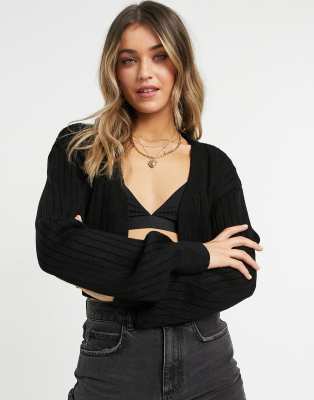 black knit shrug