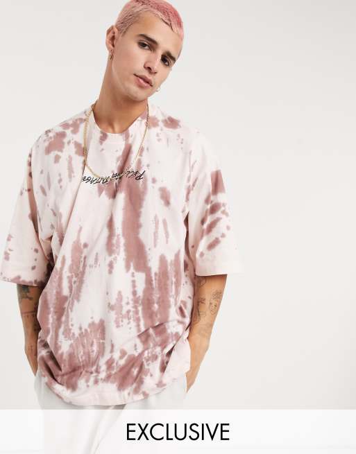 Reclaimed Vintage inspired tie dye wash t-shirt in rust
