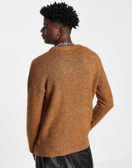 Reclaimed Vintage Inspired Trui met ronde hals in roestkleur ASOS