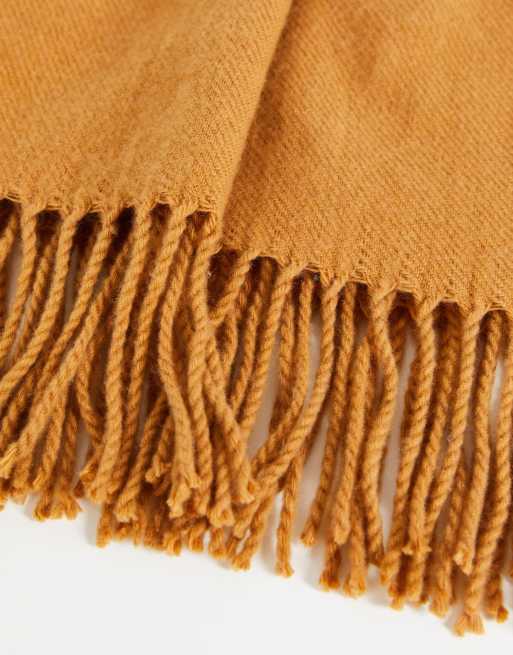 Reclaimed Vintage Inspired - Uniseks dekensjaal in beige - CAMEL, 3 van 4