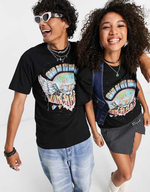 Reclaimed Vintage Inspired - Uniseks T-shirt met gelicenseerde Van Halen-print in grijs