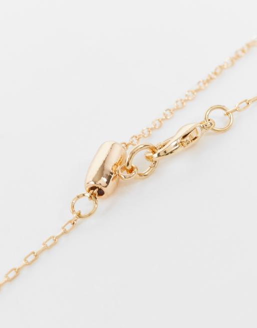Reclaimed Vintage inspired unisex belly chain with pearls in gold, 3 of 4