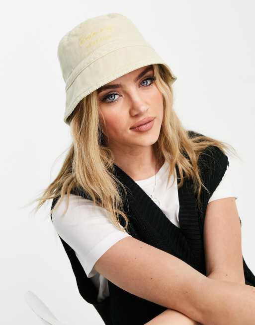 Pale yellow outlet bucket hat
