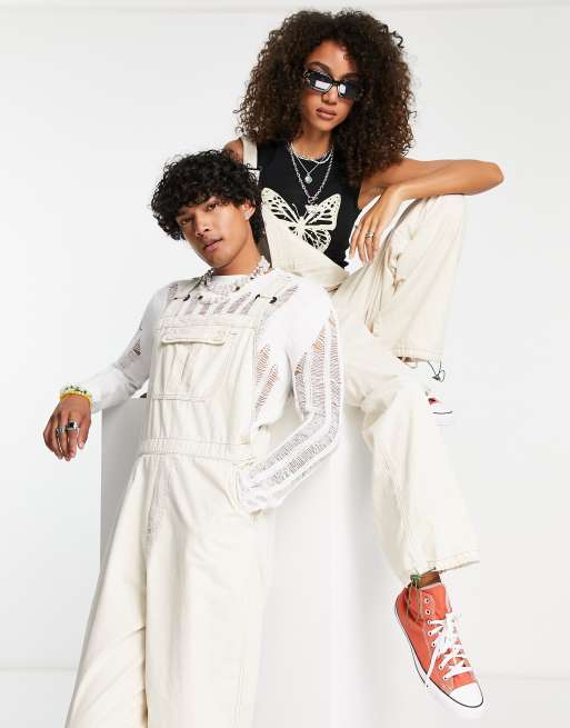 Vintage white clearance overalls