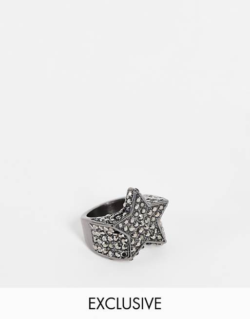 CHUNKY STAR RING W/CRYSTALS CHUNKY STAR RING W/CRYSTALS