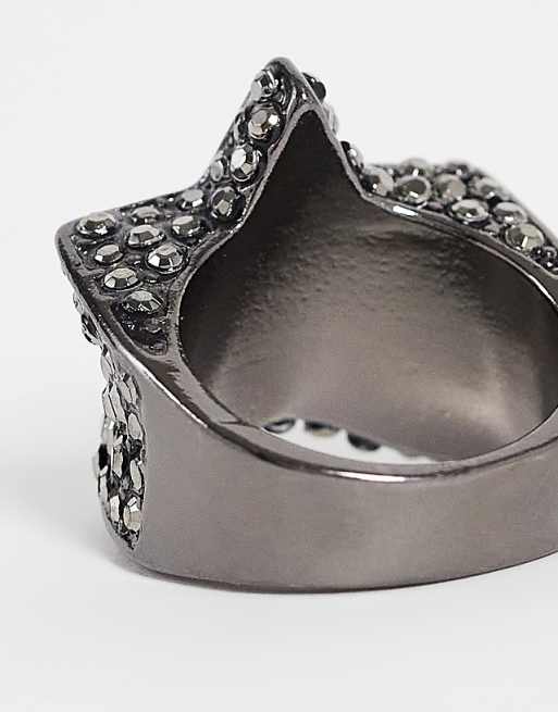 CHUNKY STAR RING W/CRYSTALS CHUNKY STAR RING W/CRYSTALS