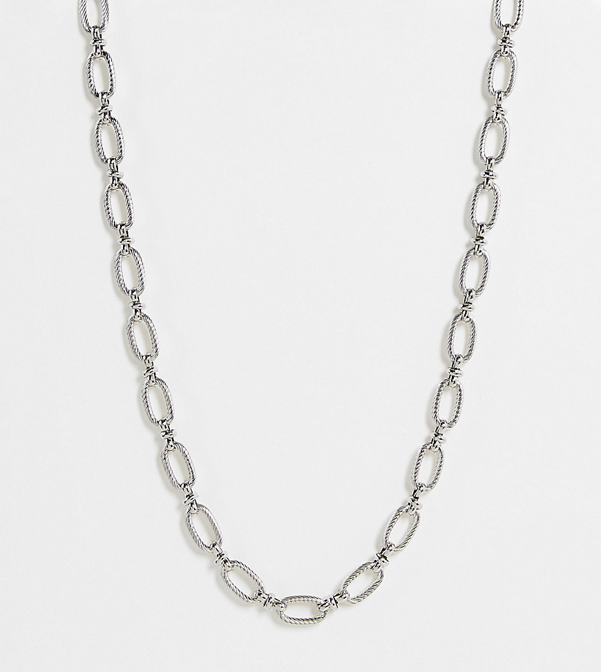 Reclaimed Vintage Inspired unisex fancy link chain in silver