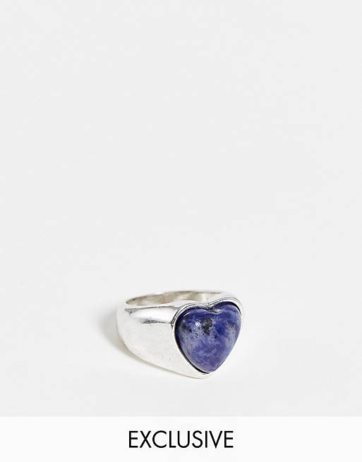 Inspired unisex grunge heart stone ring Asos Accessories Jewelry Rings 