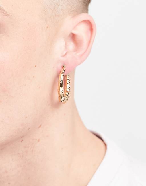 Unisex gold clearance hoop earrings
