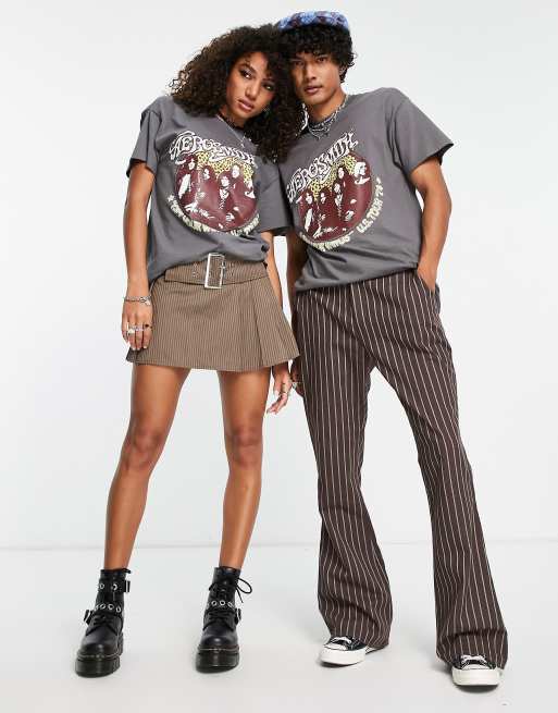 Reclaimed Vintage inspired unisex licensed Aerosmith t-shirt in washed grey, 4 of 4